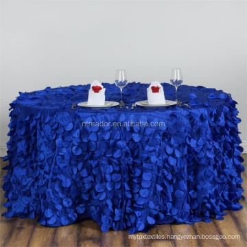 120" round taffeta petals tablecloth